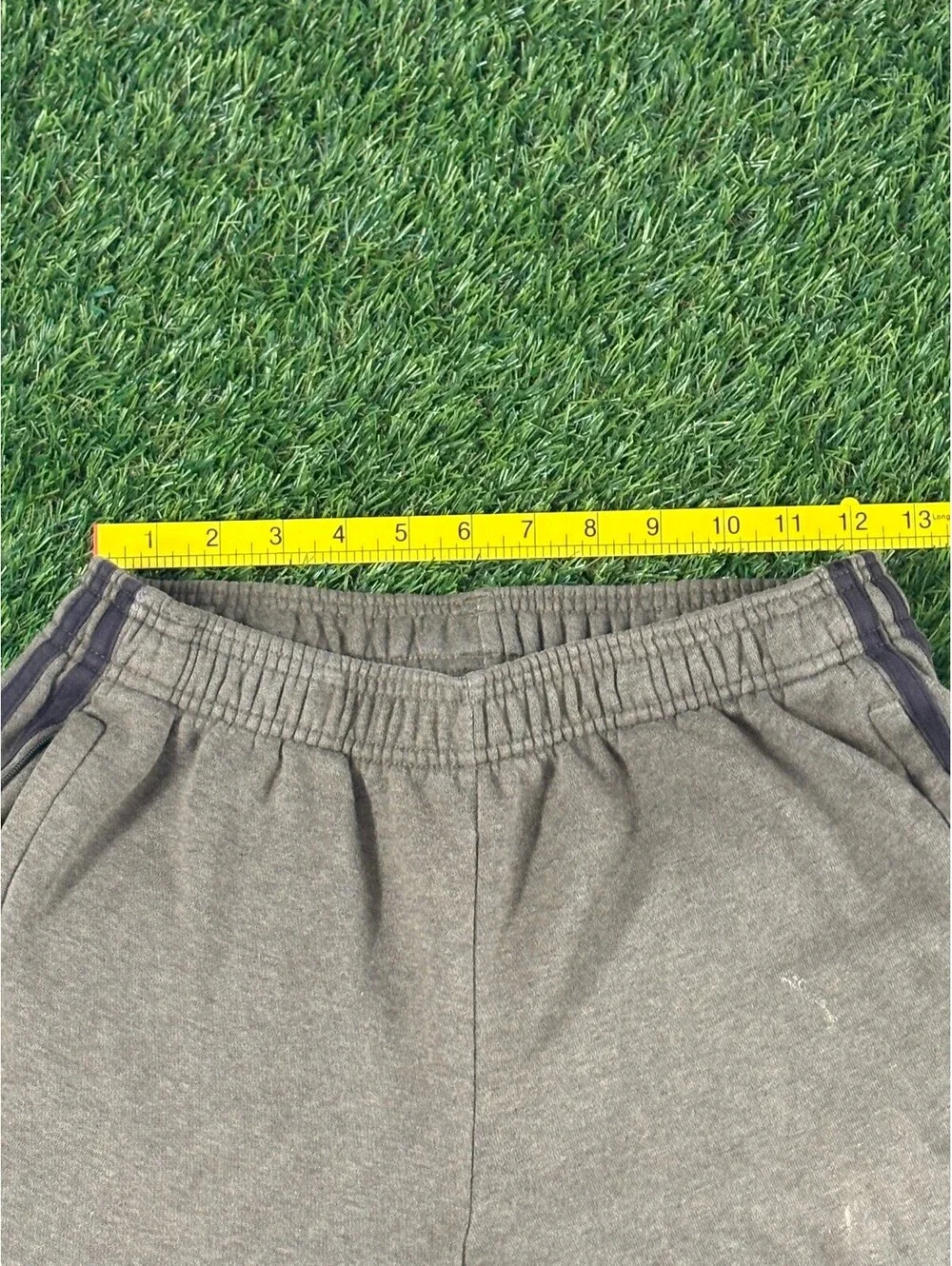 adidas Gray Sweatpants with Side Stripe and Logo